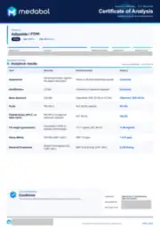 Adipotide / FTPP 10 mg batch coa: first page, low-resolution preview