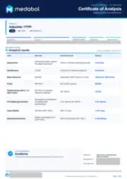 Adipotide / FTPP 2 mg batch coa: first page, low-resolution preview