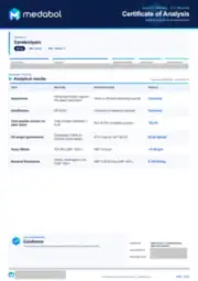 Cerebrolysin 60 mg batch coa: first page, low-resolution preview
