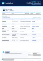 CJC-1295 with DAC 2 mg batch coa: first page, low-resolution preview