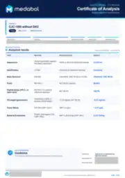 CJC-1295 without DAC 10 mg batch coa: first page, low-resolution preview