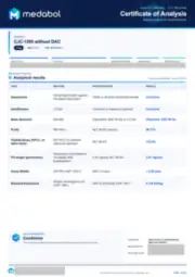 CJC-1295 without DAC 2 mg batch coa: first page, low-resolution preview