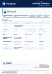 CJC-1295 without DAC 5 mg batch coa: first page, low-resolution preview