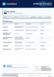 CJC 5mg + IPA 5mg 10 mg batch coa: first page, low-resolution preview
