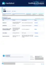 EPO 3000 IU batch coa: first page, low-resolution preview