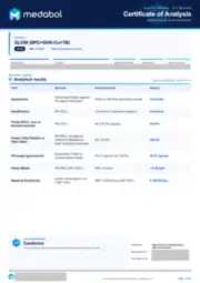 GLOW (BPC+GHK-Cu+TB) 42 mg batch coa: first page, low-resolution preview