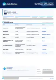 Gonadorelin Acetate 2 mg batch coa: first page, low-resolution preview