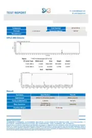 KPV 10 mg third-party test report: first page, low-resolution preview