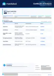MIC (Lipo-C with B12) 10 mg batch coa: first page, low-resolution preview