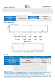 MOTS-c (Human) 10 mg third-party test report: first page, low-resolution preview