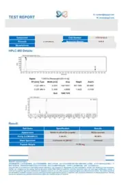 Pinealon 10 mg third-party test report: first page, low-resolution preview