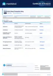 Retatrutide 20mg+Tirzepatide 40mg 60 mg batch coa: first page, low-resolution preview