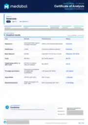 Retatrutide 2 mg batch coa: first page, low-resolution preview