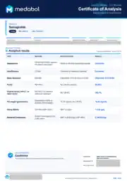Semaglutide 15 mg batch coa: first page, low-resolution preview
