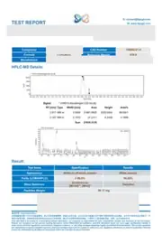 SS-31 / Elamipretide 50 mg third-party test report: first page, low-resolution preview